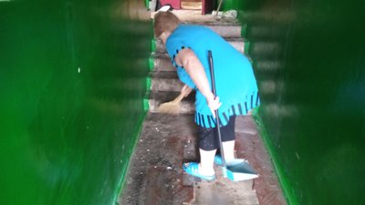 Під'їзд багатоповерхівки на вулиці Гагаріна у Житомирі залило дощем Під'їзд багатоповерхівки на вулиці Гагаріна у Житомирі залило дощем