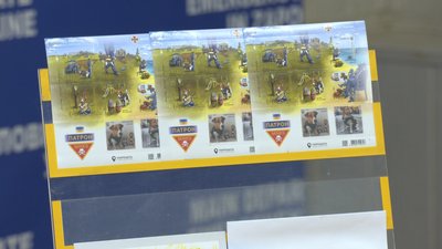 У Запоріжжі презентували марки із псом Патроном У Запоріжжі презентували марки із псом Патроном