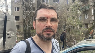Поранений житель Харкова Поранений житель Харкова