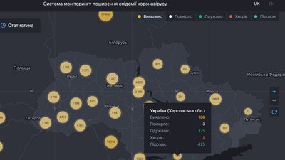 Cтатистика Соvid-19: на Херсонщині ще один випадок захворювання Cтатистика Соvid-19: на Херсонщині ще один випадок захворювання