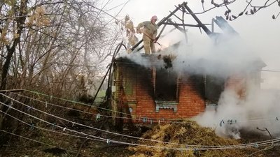 На Житомирщині чоловік отримав опіки під час гасіння пожежі у власному будинку