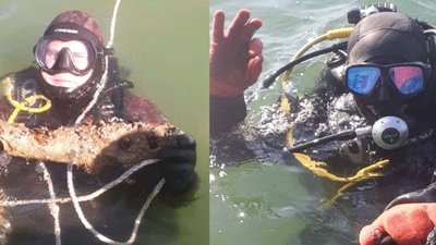 На курорті Одещини знайшли затонуле судно часів Другої світової війни та десятки снарядів На курорті Одещини знайшли затонуле судно часів Другої світової війни та десятки снарядів