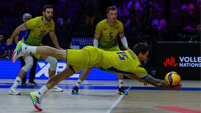 Віталій Щитков у матчі України на Лізі націй з волейболу