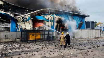 Дніпро, обстріл, Пожежа