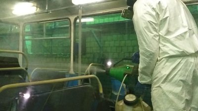 У Черкасах дезінфікують тролейбуси У Черкасах дезінфікують тролейбуси