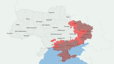 Мапа громад у районах бойових дій, на ТОТ та тих, що в оточенні Мапа громад у районах бойових дій, на ТОТ та тих, що в оточенні