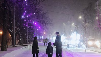 сніг у Харкові 