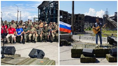 Російські окупанти влаштували концерт на руїнах "Азовсталі"