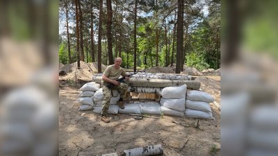 Олександр Рябоконь на облаштованій позиції Олександр Рябоконь на облаштованій позиції
