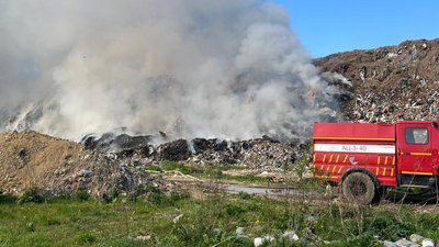 Пожежа, полігон, сміттєзвалище