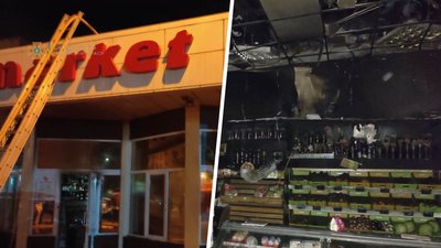 Вночі у Харкові горів продуктовий магазин
