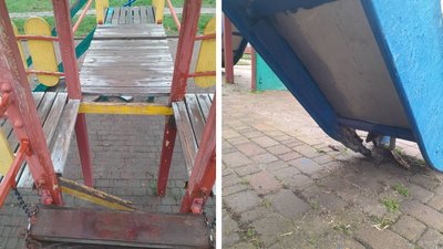 У місті на Черкащині невідомі потрощили дитячий майданчик. У міськраді кажуть, що не вперше У місті на Черкащині невідомі потрощили дитячий майданчик. У міськраді кажуть, що не вперше