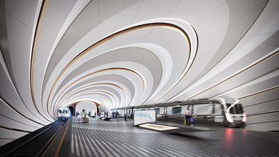 Британське архітектурне бюро показало проєкт нових станцій метрополітену у Дніпрі Британське архітектурне бюро показало проєкт нових станцій метрополітену у Дніпрі