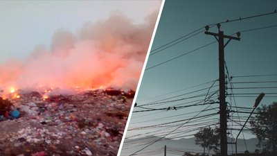 Через пожежу на сміттєзвалищі у Красноградському районі вимикали світло