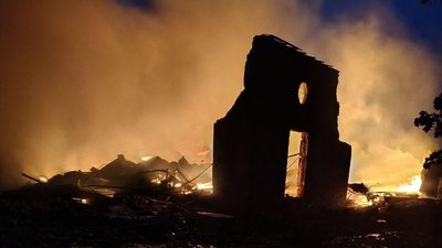 Наслідки обстрілу кіностудії Довженка