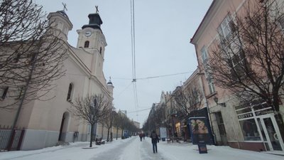 Працюють дев'ять спецмашин: як в Ужгороді розчищають вулиці від снігу Працюють дев'ять спецмашин: як в Ужгороді розчищають вулиці від снігу