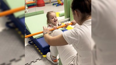 Вікторія Полюга займається у реабілітаційному центрі Вікторія Полюга займається у реабілітаційному центрі