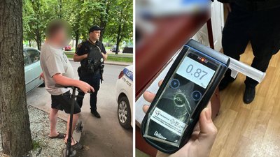 Пʼяний на самокаті
