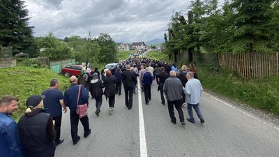 Прощання з військовим Михайлом Телічуком на Закарпаття Прощання з військовим Михайлом Телічуком на Закарпаття