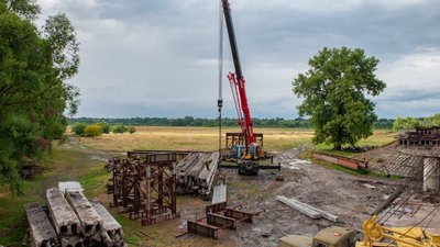 На Сумщині почали ремонт мосту, зруйнованого на початку війни
