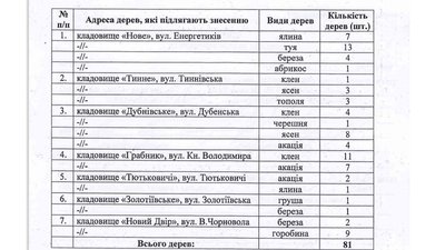 У Рівнераді відповіли, чому зрізали дерева на Грабнику і скільки ще планують спиляти на кладовищах міста У Рівнераді відповіли, чому зрізали дерева на Грабнику і скільки ще планують спиляти на кладовищах міста