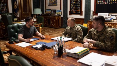 Володимир Зеленський, Олександр Сирський, Андрій Гнатов