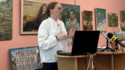 Тетяна Ткаченко під час публічної зустрічі. Кропивницький, 13 серпня 2026 року