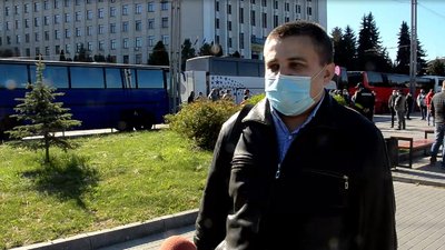 Акція під ОДА в Тернополі: протестували перевізники