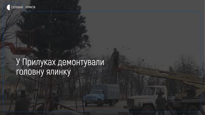 Свята завершились: у Прилуках прибрали головну ялинку міста
