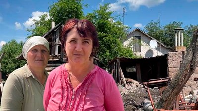 Жительки Будо-Вороб'ївської та наслідки обстрілів села на прикордонні Чернігівщини