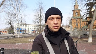 Вшанували українських добровольців. У Богодухові підняли червоно-чорний прапор Вшанували українських добровольців. У Богодухові підняли червоно-чорний прапор