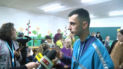 У Житомирі для школярів провели навчання з протимінної безпеки У Житомирі для школярів провели навчання з протимінної безпеки