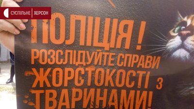 У Херсоні відбувся пікет за права тварин У Херсоні відбувся пікет за права тварин