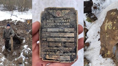 На Тернопільщині розкопали американський винищувач часів Другої світової війни
