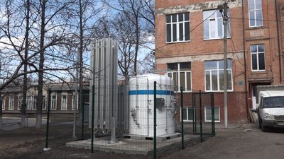 В обласній клінічній лікарні Харкова встановили кисневу ємність для пацієнтів з COVID