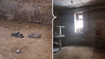 Підвал ліцею, де учні допомали облаштовувати укриття. 15 липня 2024 року