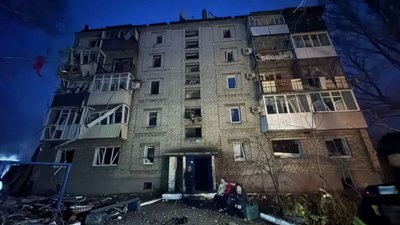 Наслідки авіаудару по Словʼянську