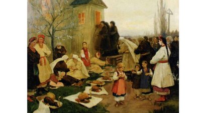 Святкування Великодня в українському живописі Святкування Великодня в українському живописі