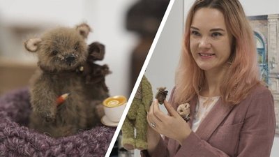 Ляльки завбільшки у 5 сантиметрів. Вінничанка майструє мініведмедів "Тедді"