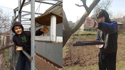 У Комишанах діти виготовили годівнички для птахів