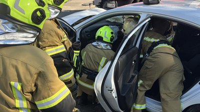 У Запоріжжі автівка в'їхала у дерево: травмований водій У Запоріжжі автівка в'їхала у дерево: травмований водій