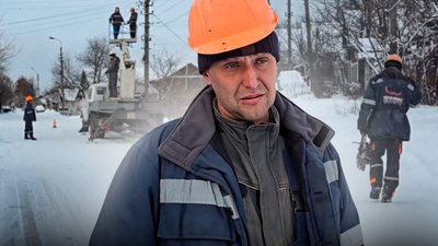 Майстер "Чернігівобленерго" Геннадій Воробей, який працює на прикордонні Чернігівщини