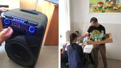 Смаколики і "музичний" дарунок: черкаські волонтери відвідали школу-інтернат