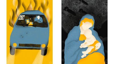 "Переносячи історію в візуальну мову, ми не даємо їй загубитись, закарбовуємо в пам‘яті". 100 днів війни в ілюстраціях "Переносячи історію в візуальну мову, ми не даємо їй загубитись, закарбовуємо в пам‘яті". 100 днів війни в ілюстраціях