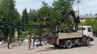 В Івано-Франківську частково демонтували МАФ, який встановили з порушеннями