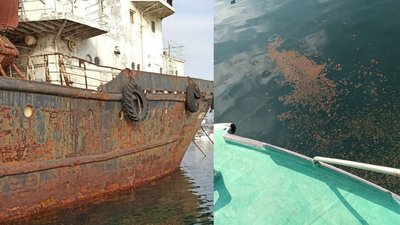 Забруднення води біля буксира "Аметист" на Одещині: поліцейські відкрили провадження