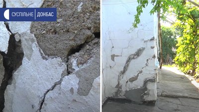 Зсуви ґрунту почалися наприкінці 90-х: в Мелекіному, що на Донеччині, руйнуються будинки