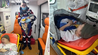 На Закарпатті медики швидкої врятували дитину, яка народилася вдома з вагою 2 100 г