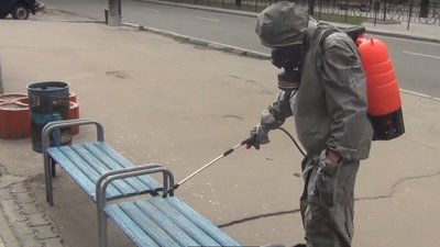 Вулиці Черкас дезінфікують рятувальники