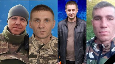 Полеглі військові з Буковини Олександр Чернюк, Роман Кармалов, Іван Цикнев та Олег Чепій